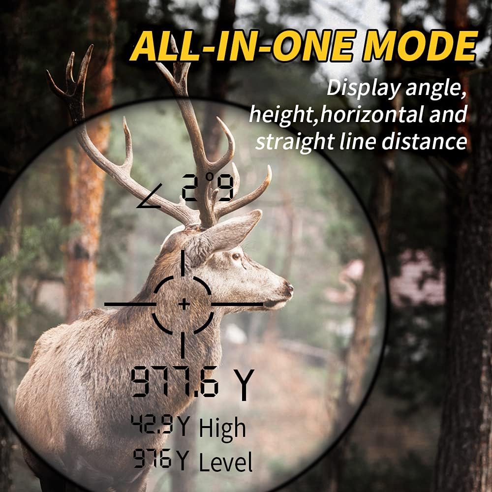 REVASRI Hunting Laser Rangefinder with Rechargeable Battery 1000 Yards Hunting Range Finder with Target Acquisition Technology Easy-to-Use Clear Accurate Rangefinders for Hunters - Image 3