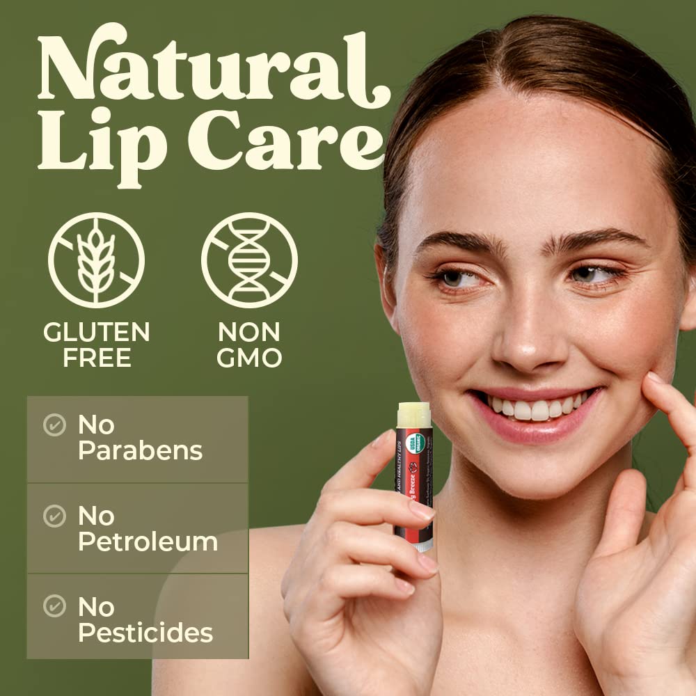 Earth's Daughter USDA Organic Lip Balm 6-Pack - Fruit Flavors, Beeswax, Coconut Oil, Vitamin E - Best Lip Repair Chapstick for Dry Cracked Lips - Moisturizing Lip Care - Image 5