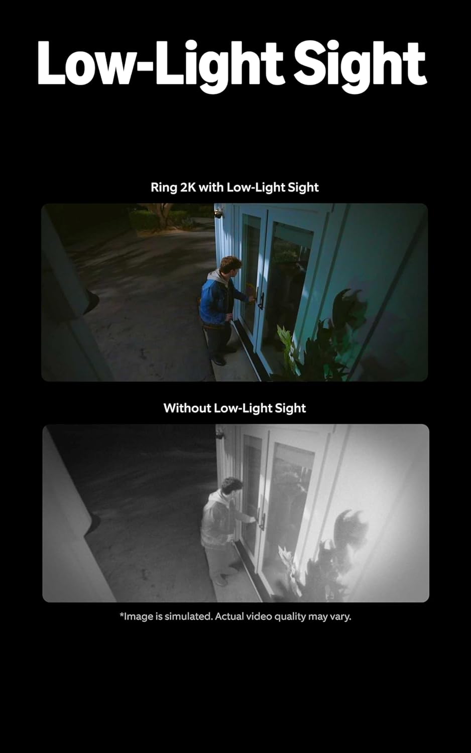 Ring Outdoor Cam Plus, Battery (newest model), Home or business security, Wide-Angle 2K Video with Ring Vision, Low-Light Sight for full-color night vision, Mount-Anywhere Versatility, White - Image 5
