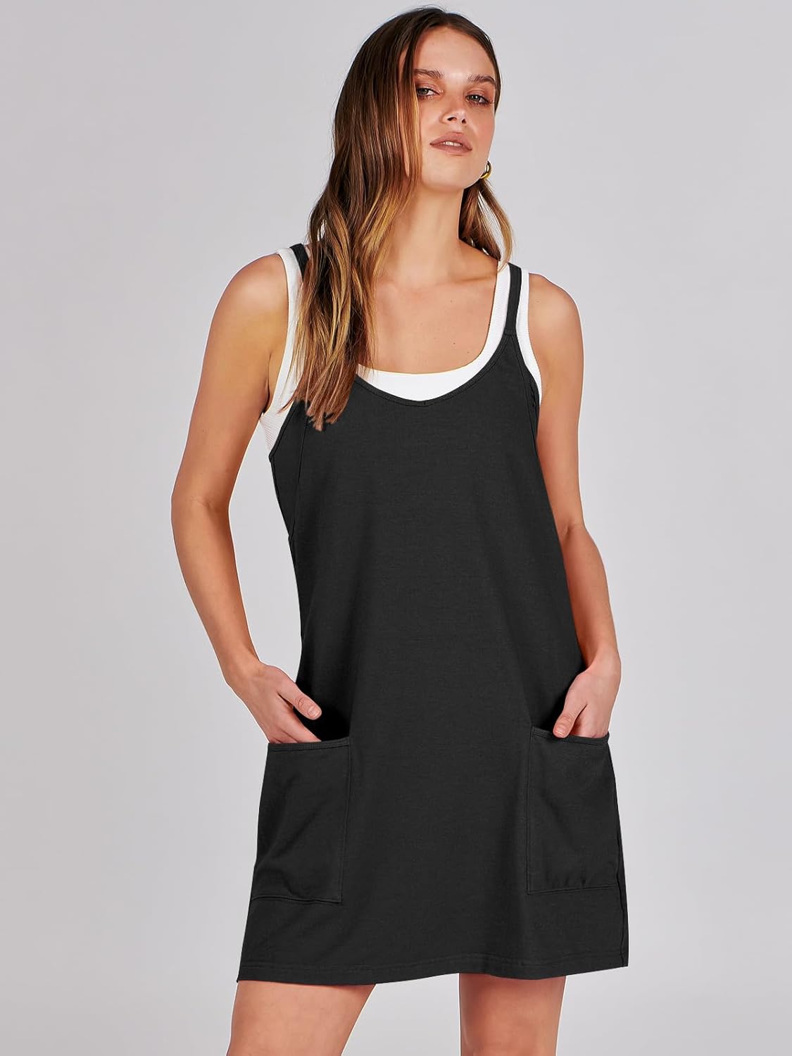ANRABESS Women Athletic Dress Summer Tennis Workout Active Sports Mini Romper Dress Built in Shorts Travel Vacation Clothes - Image 7