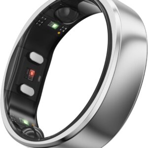 RingConn Gen 2, World’s First Smart Ring with Sleep Apnea Monitoring, No APP Subscription, 12-Day Battery Life, Stress/Heart Rate/Women’s Health Tracker, Android & iOS Compatible (Silver, Size 10)