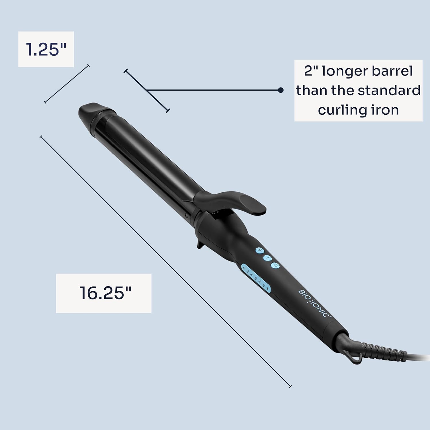 Bio Ionic Long Barrel Curling Iron with Moisture Heat Technology & NanoIonic MX Versatile Curling Wand - Multiple Barrel Sizes for Tight, Classic, Loose & Soft Curls - Image 10