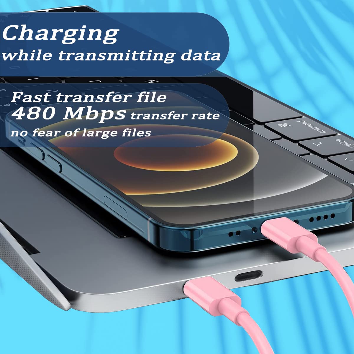 Multi USB Charging Adapter Cable Kit, USB C to iOS Device Adapter Box, Conversion Set A & Type C to Male Micro /Type C/iOS Device, Data Transfer, Card Storage, Tray Eject Pin, Phone Holder (pink) - Image 5