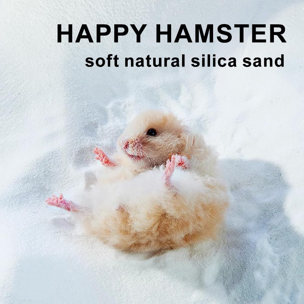 Hamster Bath Sand,SilicaSand,Sand Hamsters Bedding,Dust Free Sand for Hamster Mice and Small Animals (1.1, Pounds) - Image 2