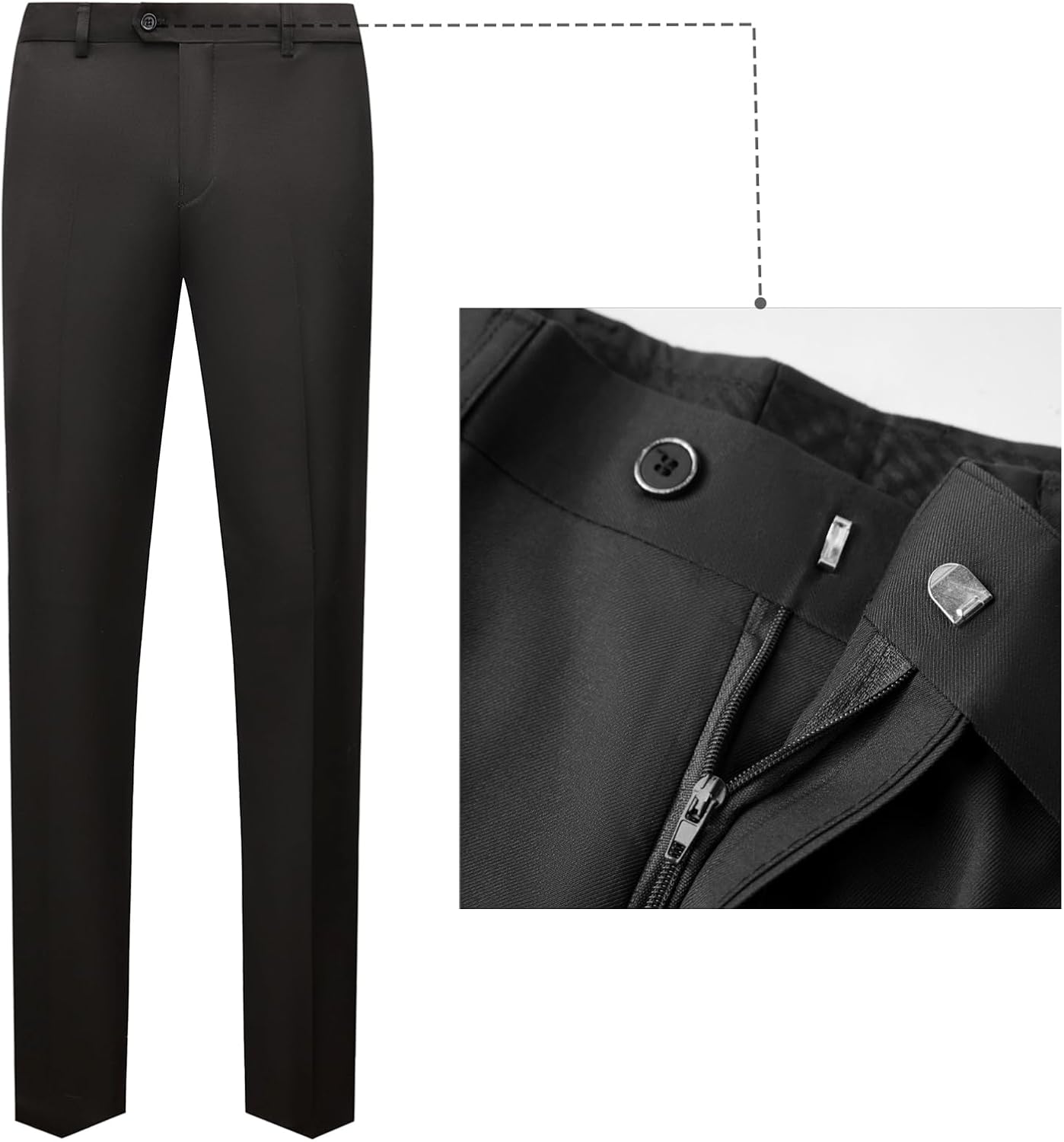 Mens Tuxedo Black Floral 2 Piece for Prom Wedding Party Suit Jacket Pants Slim Fit Shawl Lapel - Image 4