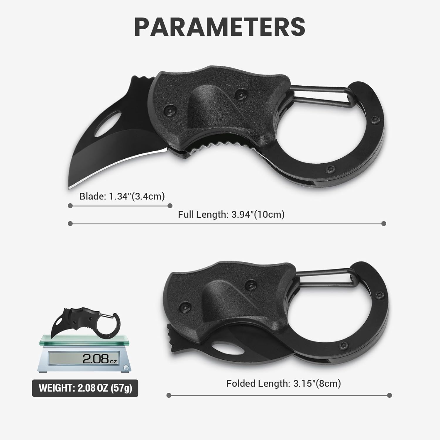 FUNBRO Small Pocket Knife Gift for Men, Keychain Box Cutter with 1.34inch Blade, Mini Folding Knives EDC Gadgets for Everyday Carry, Stocking Stuffers Gift for Adults Men Him - Image 6
