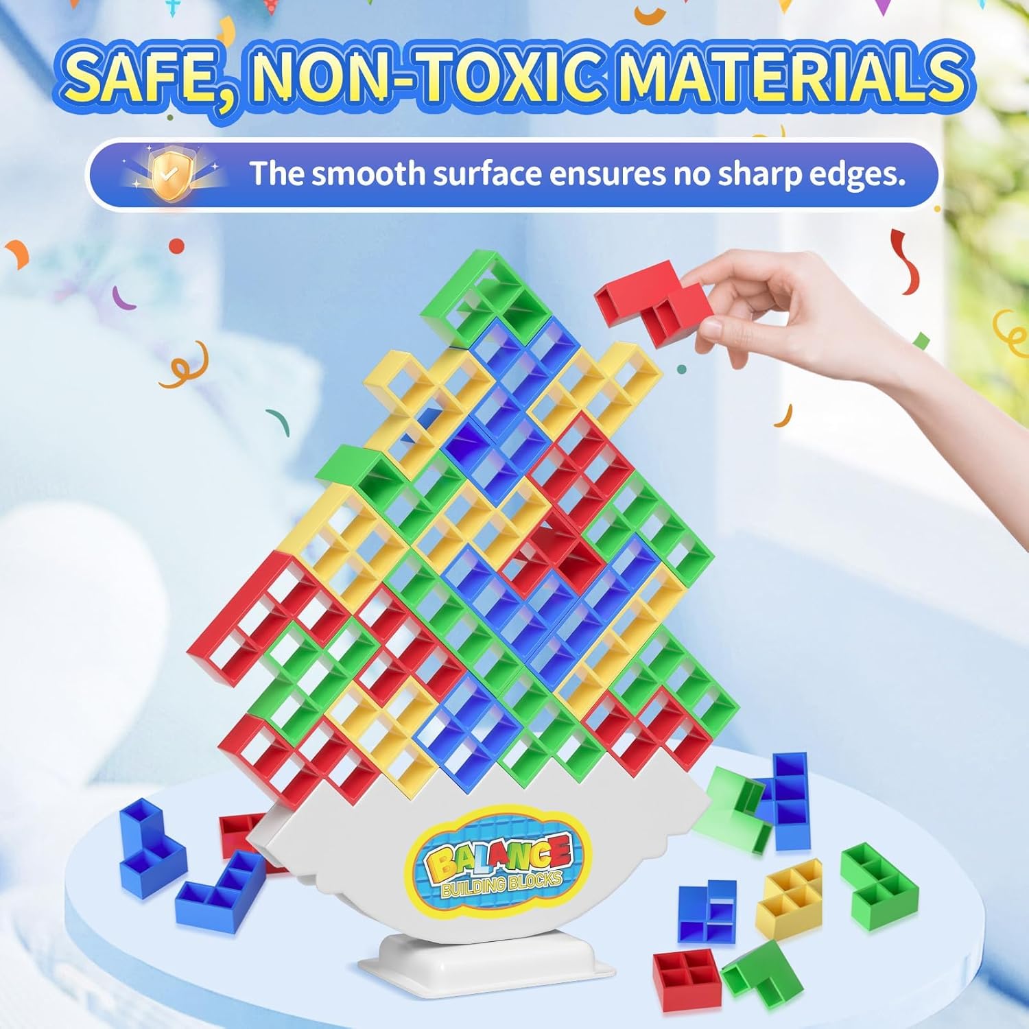 Ziogogco 48 Pcs Game Gifts, Balance Stacking Blocks Game,Perfect for Family, Parties, Travel,Boys Girls Gifts,Novelty Toy Gift for Kids or Friends - Image 5