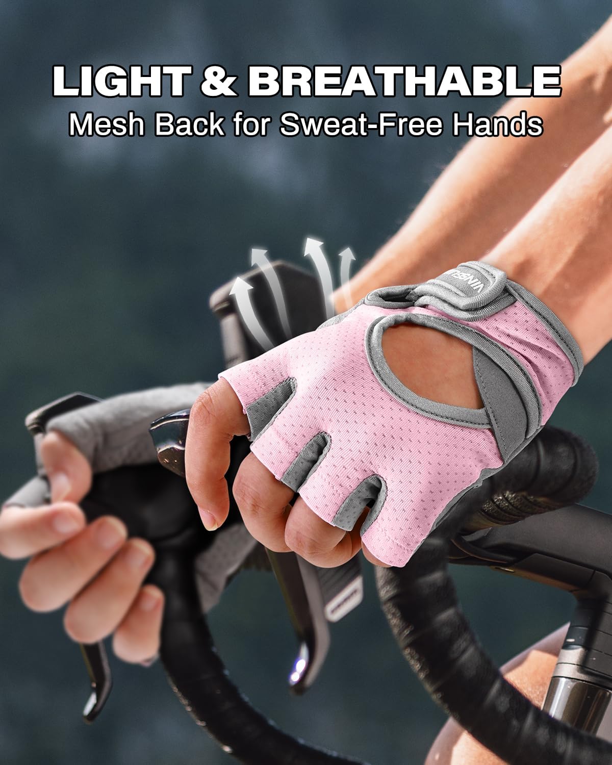 VINSGUIR Workout Gloves for Women and Men, Breathable Weight Lifting Gloves for Gym Exercise, Fitness, Training, and Cycling, with Excellent Grip and Cushion Pads - Image 6