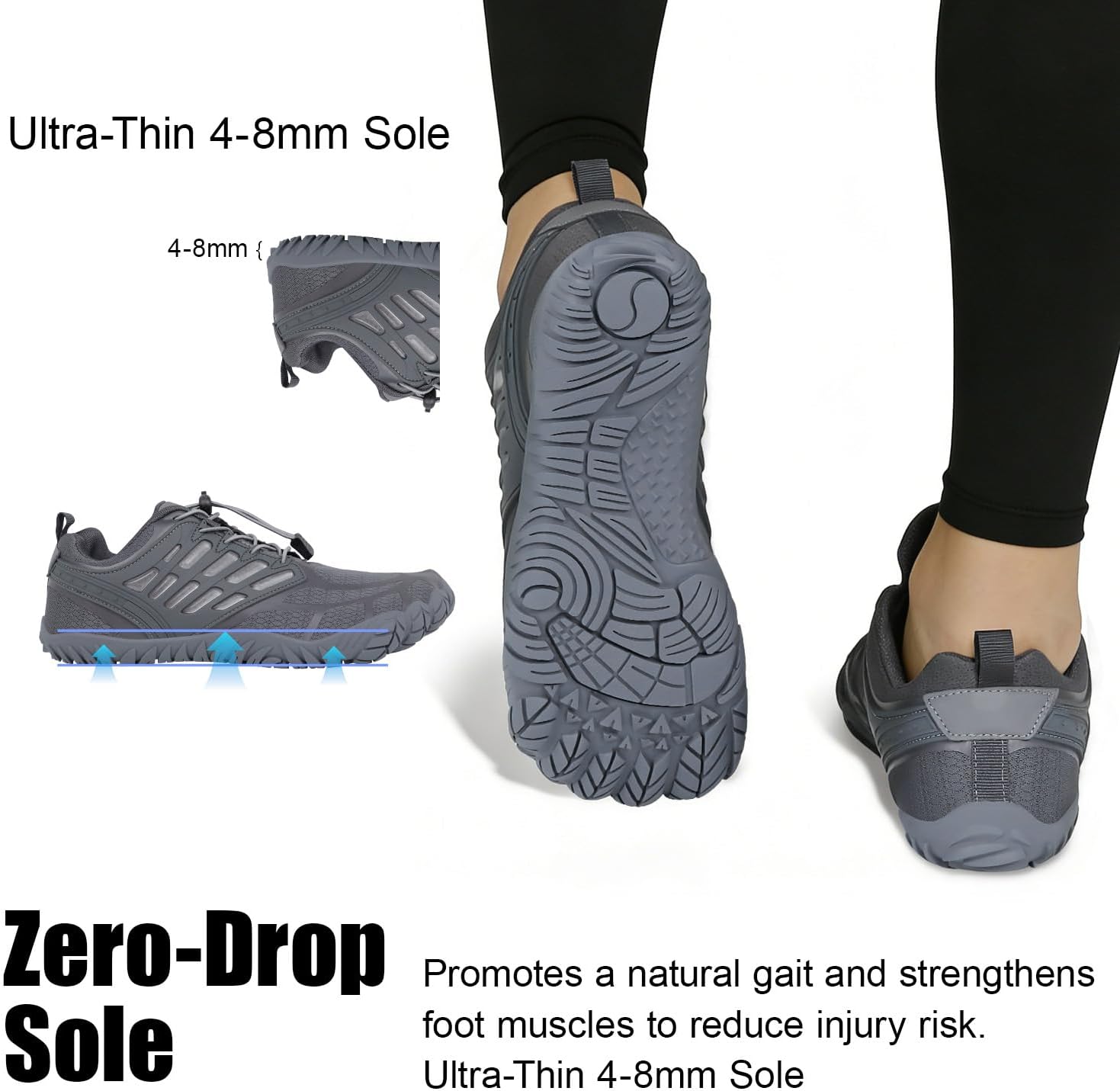 Barefoot Shoes Men Wide Toe Box Zero Drop Minimalist Shoes for Workout Cross-Trainer Walking Hiking Water Weightlifting Grounded Footwear - Image 5