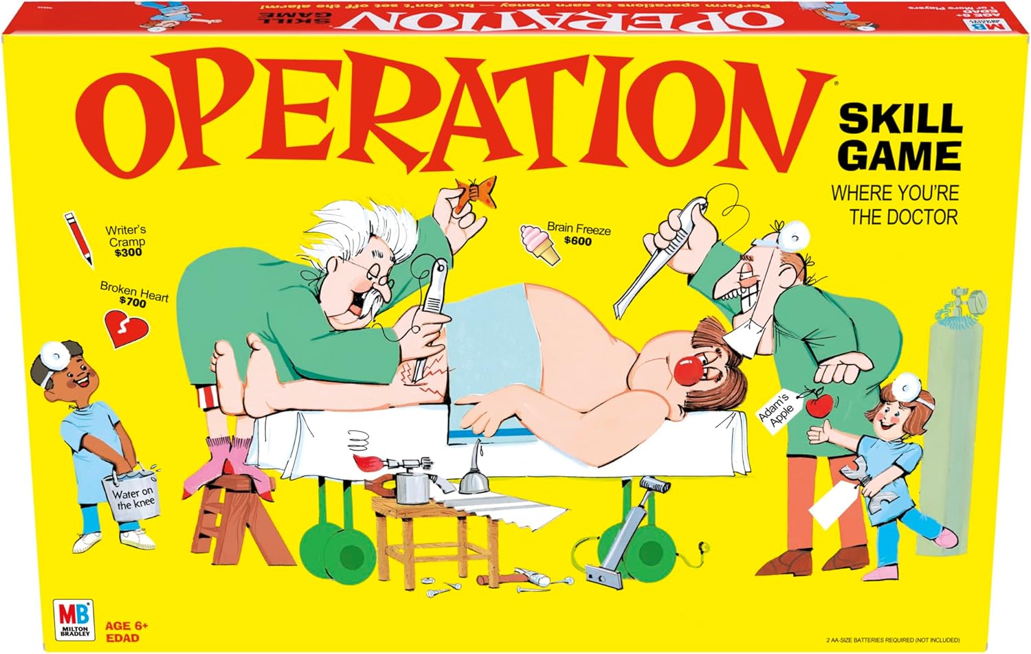 Hasbro Gaming Operation Electronic Board Game, Family Games for Kids Ages 6+, Kids Board Games for 1+ Players, Funny Games for Kids, Easter Gifts for Boys and Girls (Amazon Exclusive)