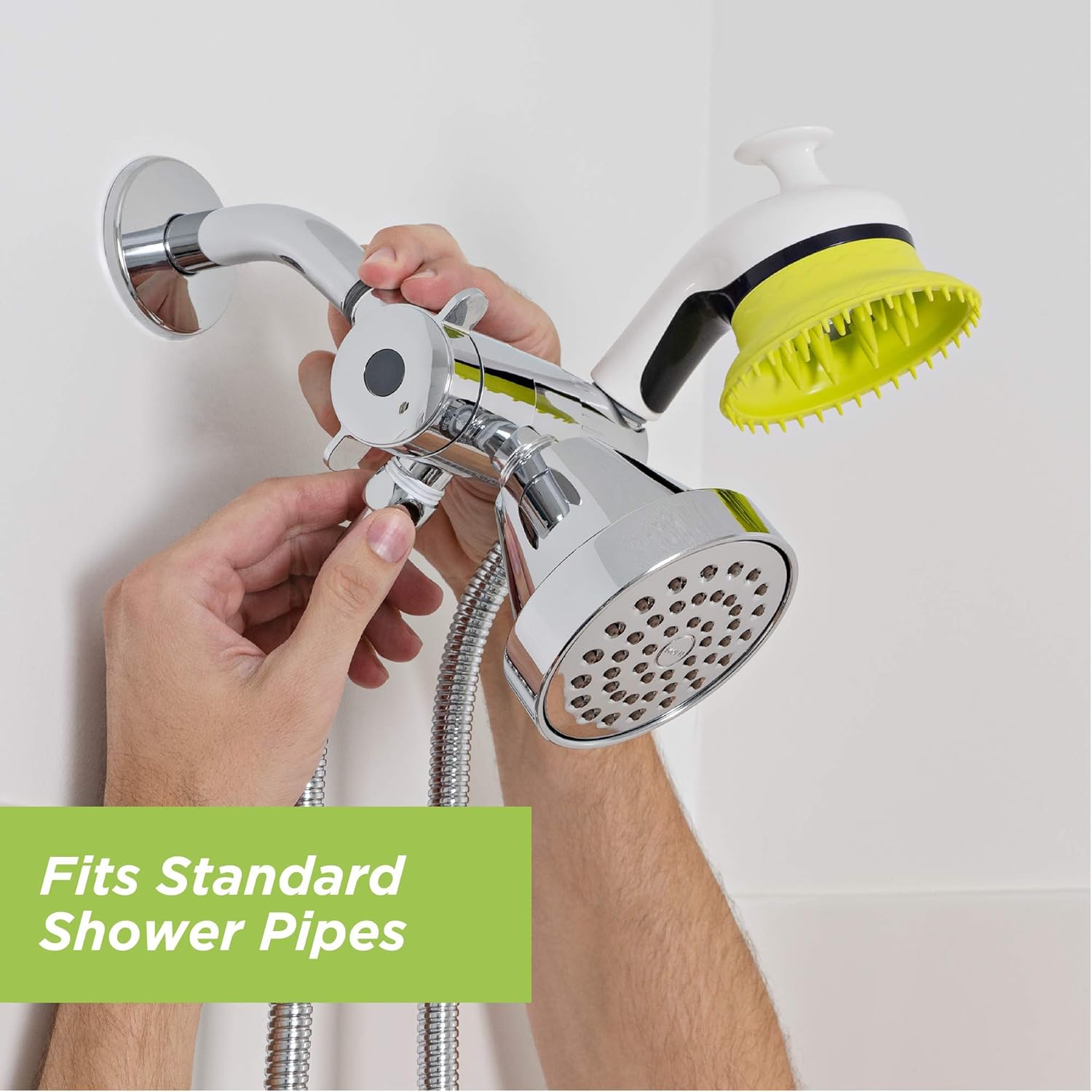 Wondurdog Indoor and Outdoor Dog Wash Kit for Shower and Garden Hose with Splash Shield and Rubber Scrubbing Attachment. Fast and Easy Dog Bathing and Cleaning. Pet Grooming for Long and Short Hair - Image 3
