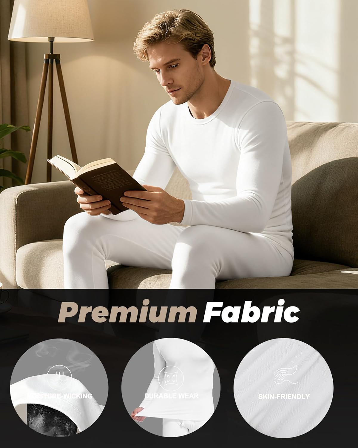 WEERTI Thermal Underwear for Men Long Johns with Fleece Lined Base Layer Men Cold Weather Top Bottom - Image 5