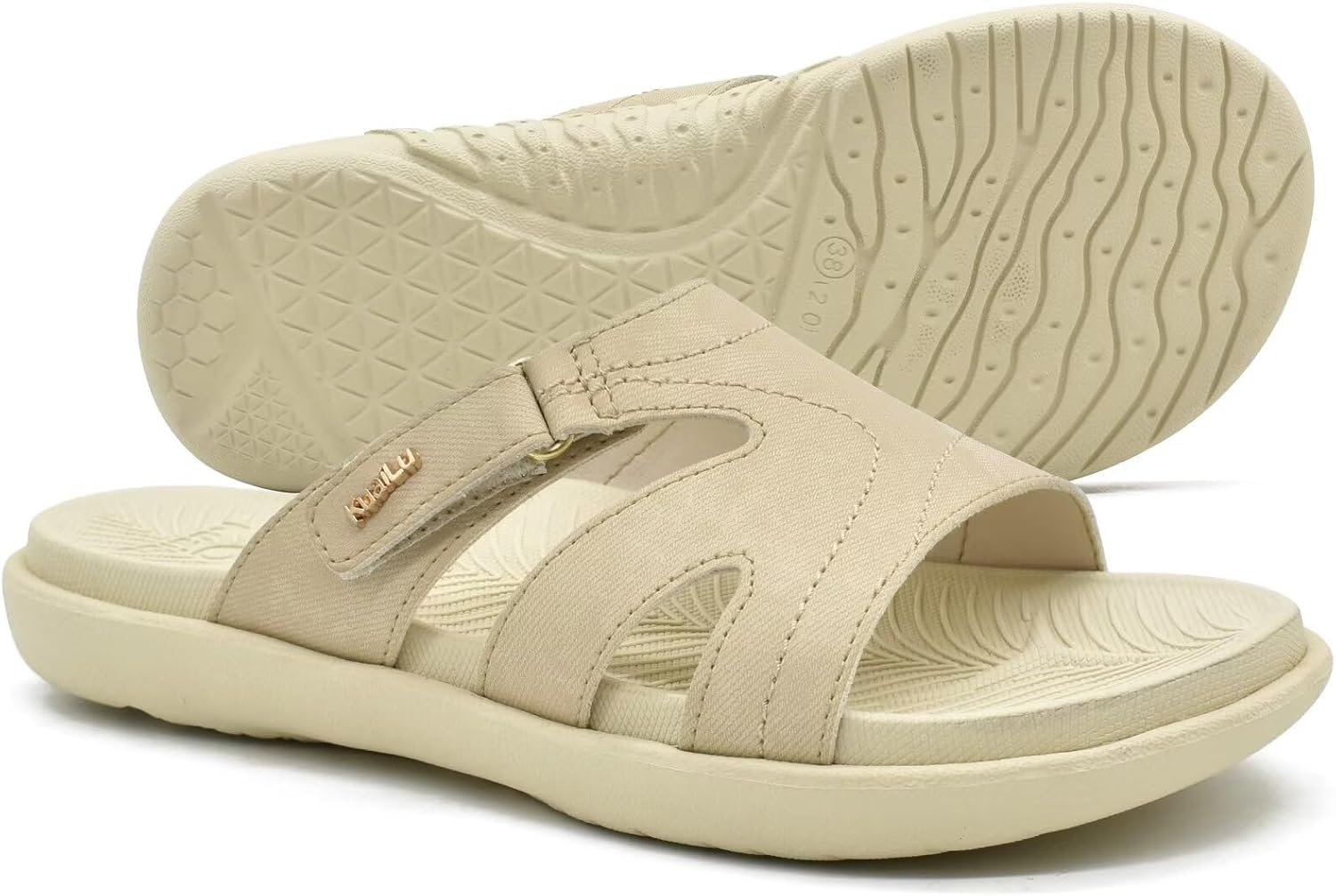 KuaiLu Womens Fashion Orthotic Slides Ladies Lightweight Athletic Yoga Mat Sandals Slip On Thick Cushion Slippers Sandals With Comfortable Plantar Fasciitis Arch Support - Image 7