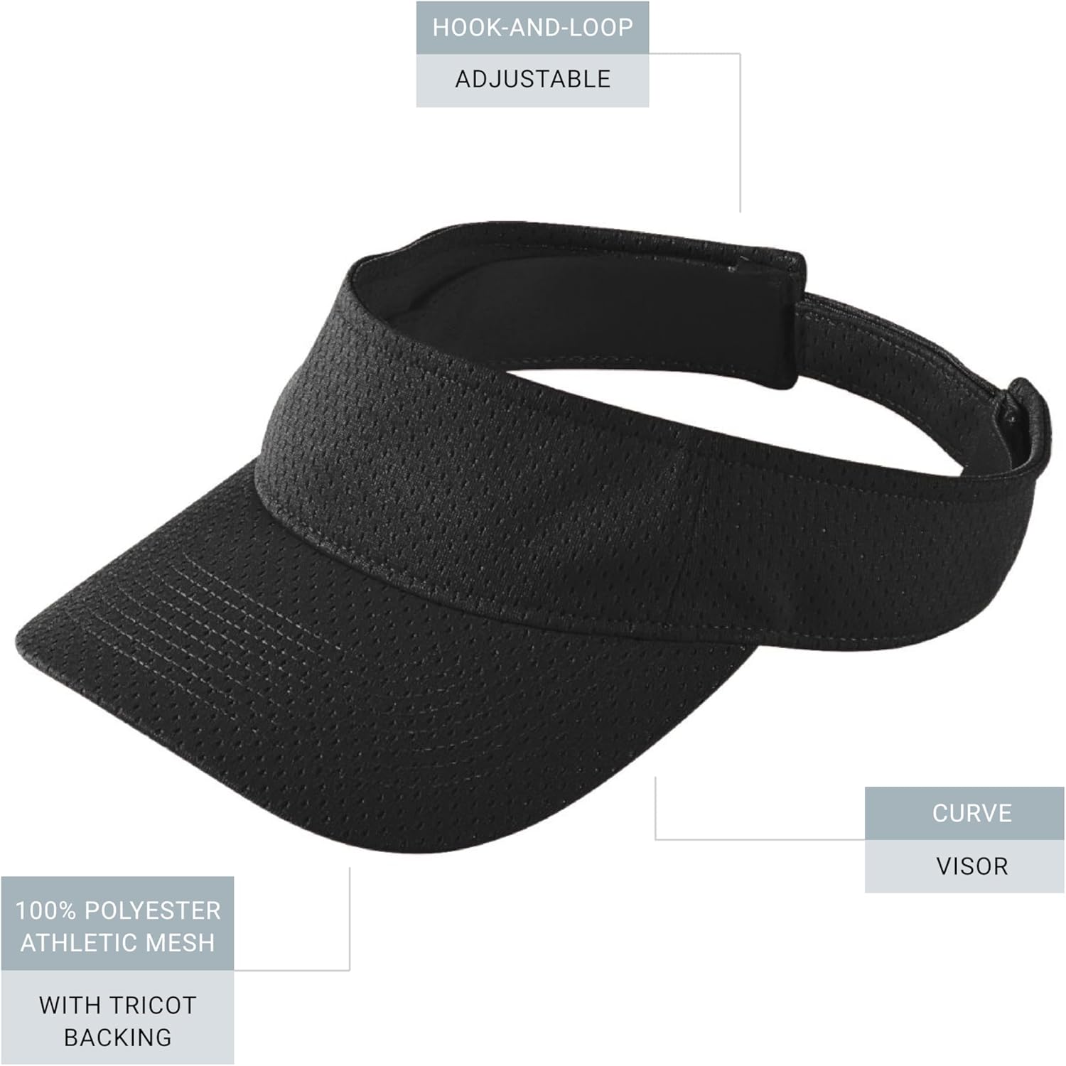 Augusta Sportswear Women's Athletic Mesh Visor - Stylish Sun Hat for Golf, Running, and Outdoor Activities - Image 2