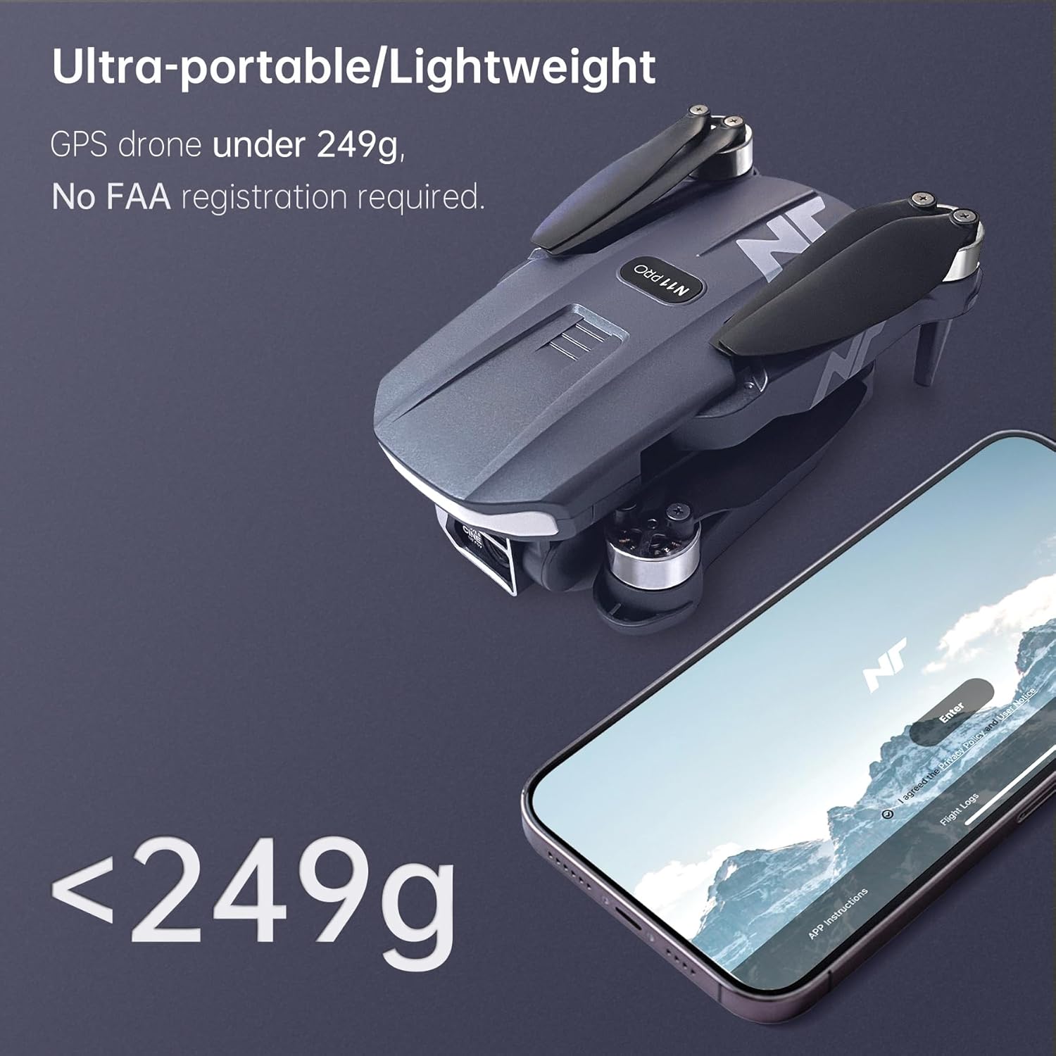 N11 PRO GPS Drone with Camera for Adults 4K UHD, 90 Min Long Flight Time, Long Control Range, Auto Return, Follow Me, Brushless Motor, 5G FPV RC Quadcopter for Beginners - Image 2