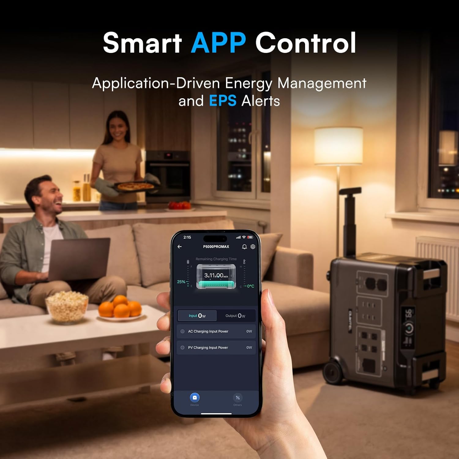 P5000 Pro 5120Wh Portable Power Station with 200W Solar Panel, 3600W Solar Generator with 5 AC Outlets (5000W Surge), 1800W AC Fast Charging, 1000W MPPT for Home, Emergency, RV, Outdoor Camping - Image 7