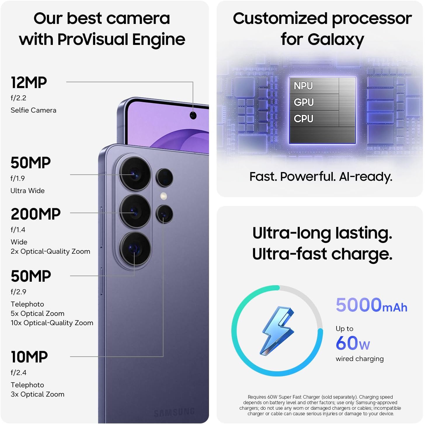Samsung Galaxy S26 Ultra, Unlocked Android Smartphone, 512GB, Privacy Display, Galaxy AI, AI Camera, Super Fast Charging 3.0, Durable Battery, 2026, US 1 Year Warranty, Black - Image 8