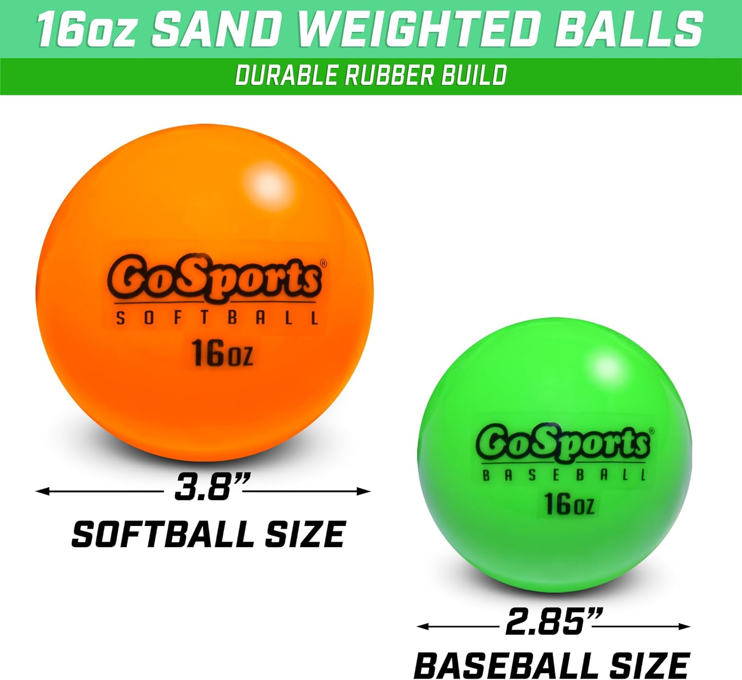 GoSports Weighted Training Balls - Choose Baseball or Softball - Hitting & Pitching Training for All Skill Levels - Improve Power and Mechanics - Image 3