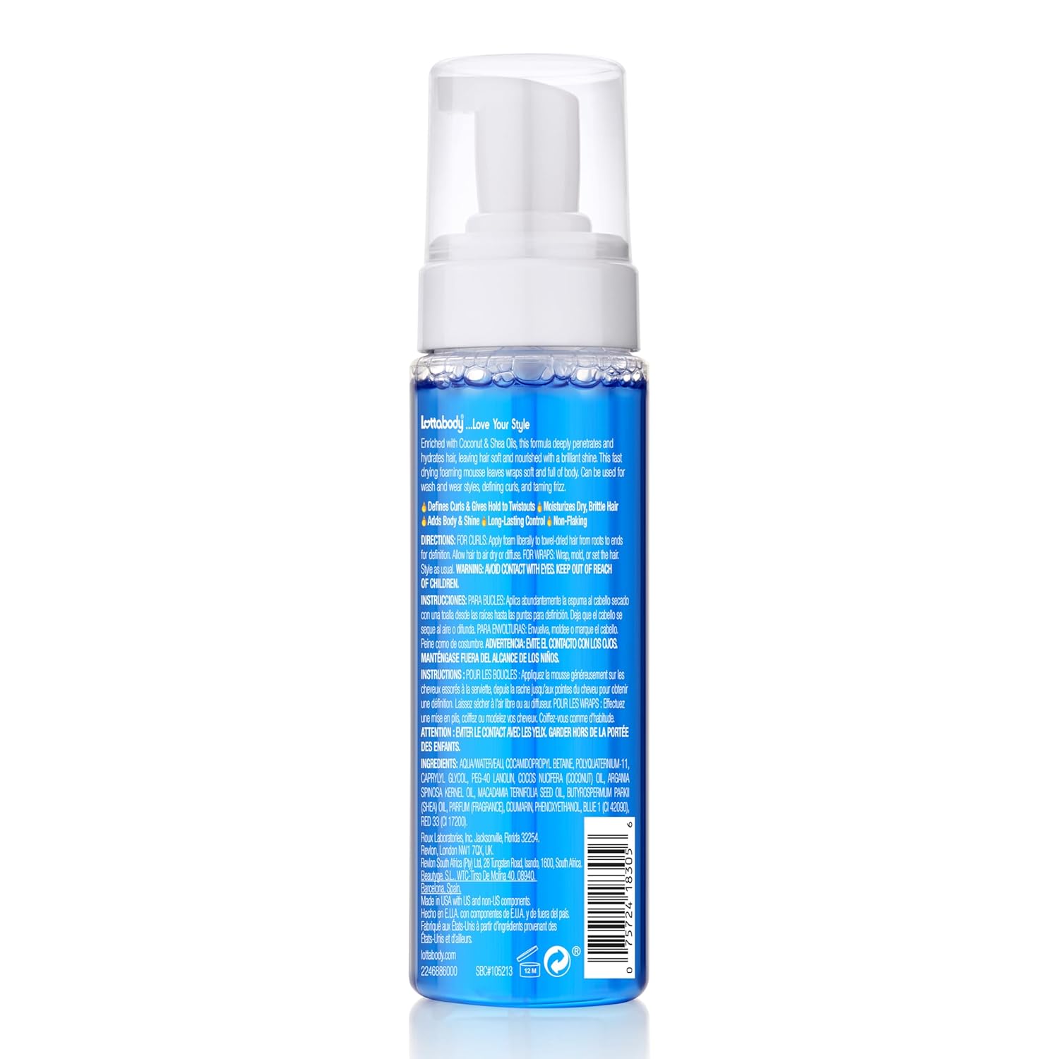Lottabody Wrap Me Foaming Mousse with Coconut & Shea Oils, Lightweight Moisture-Rich Curl-Defining & Frizz-Control Styling Mousse for Natural Curly, Coily & Relaxed Hair, 7 oz - Image 15