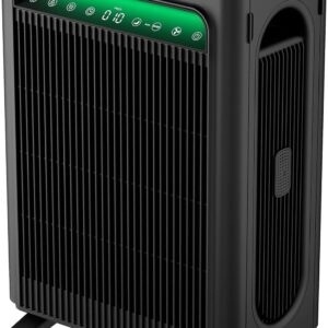 KNKA Air Purifier for Home Bedroom Large Room Up to 1,695 Ft² in 1 Hr, HEPA Air Cleaner with Washable Pre-Filter, AHAM VERIFIDE, AQI Display, ECO Mode, Pet Mode for Pets, Dust, Pollen, APH4000, Black