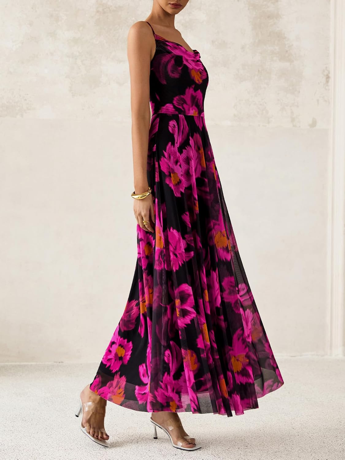 BTFBM Women Summer Floral Maxi Dresses Elegant Spaghetti Strap Dress Printed Party Dress Beach Long Dresses - Image 6