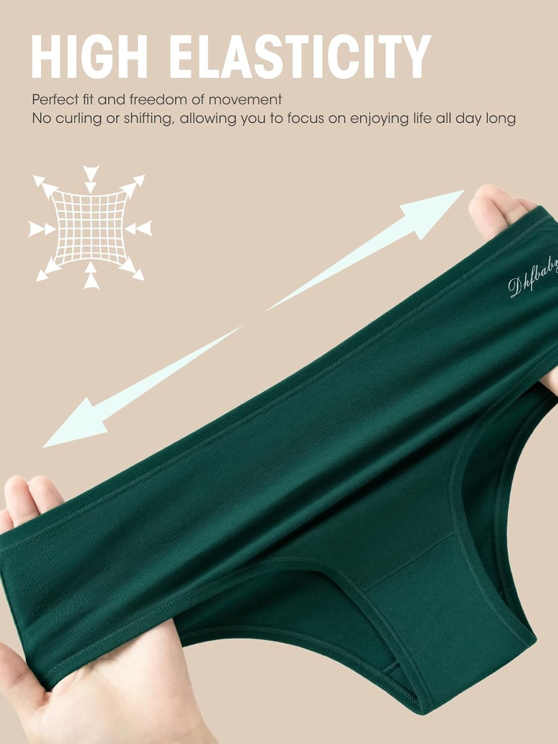Womens Underwear Cotton Panties Soft Low Waist Hispter Breathable Stretch Ladies Bikini Underwear 6 Pack - Image 4