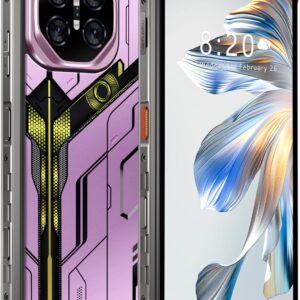 Huness 16 Ultra 32+1TB Rugged Armor Unlocked Cell Phone,Smartphone 6.99″ HD Screen Android 15 Battery 22000mAh Unlocked Phone (Pink, B_32+1TB)