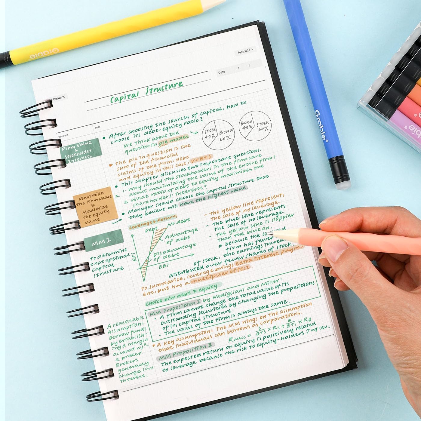 Grabie Erasable Gel Pens, Medium Point 0.7 mm Erasable Pens, Make Mistakes Disappear for Drawing Writing Planner, Pack of 36 Assorted Colors - Image 7