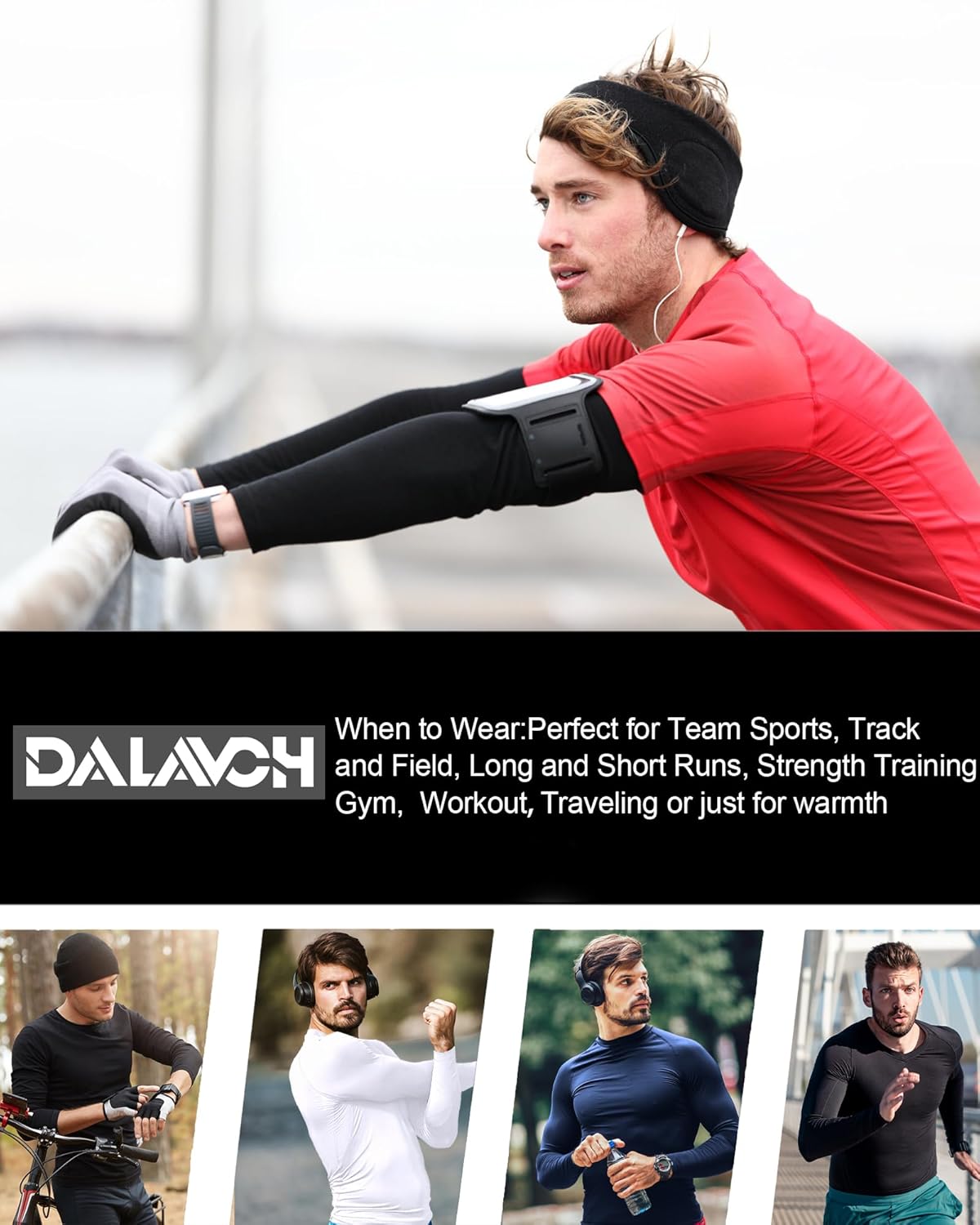Dalavch 5 Pack Men’s Compression Shirts Long Sleeve Athletic Workout Rash Guard Gym Active Sports Undershirt Base Layer Top - Image 6