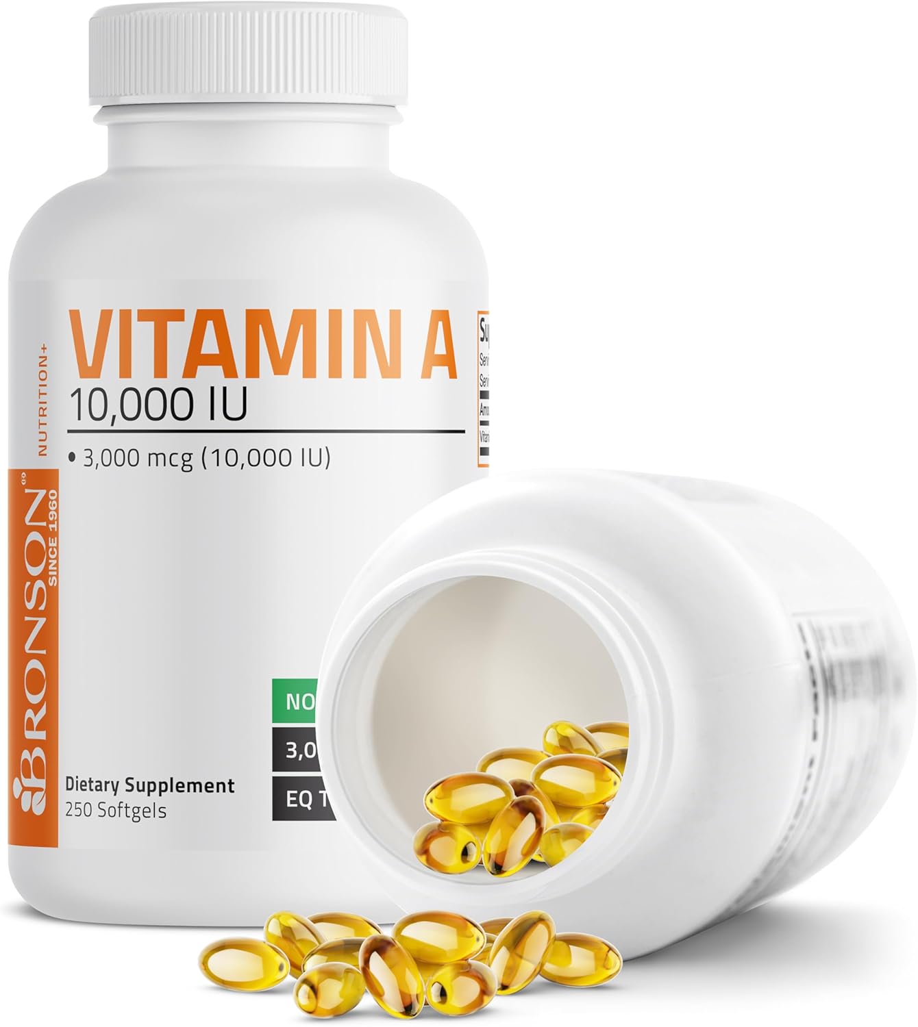 Bronson Vitamin A 10,000 IU Premium Non-GMO Formula Supports Healthy Vision & Immune System and Healthy Growth & Reproduction, 250 Softgels - Image 5