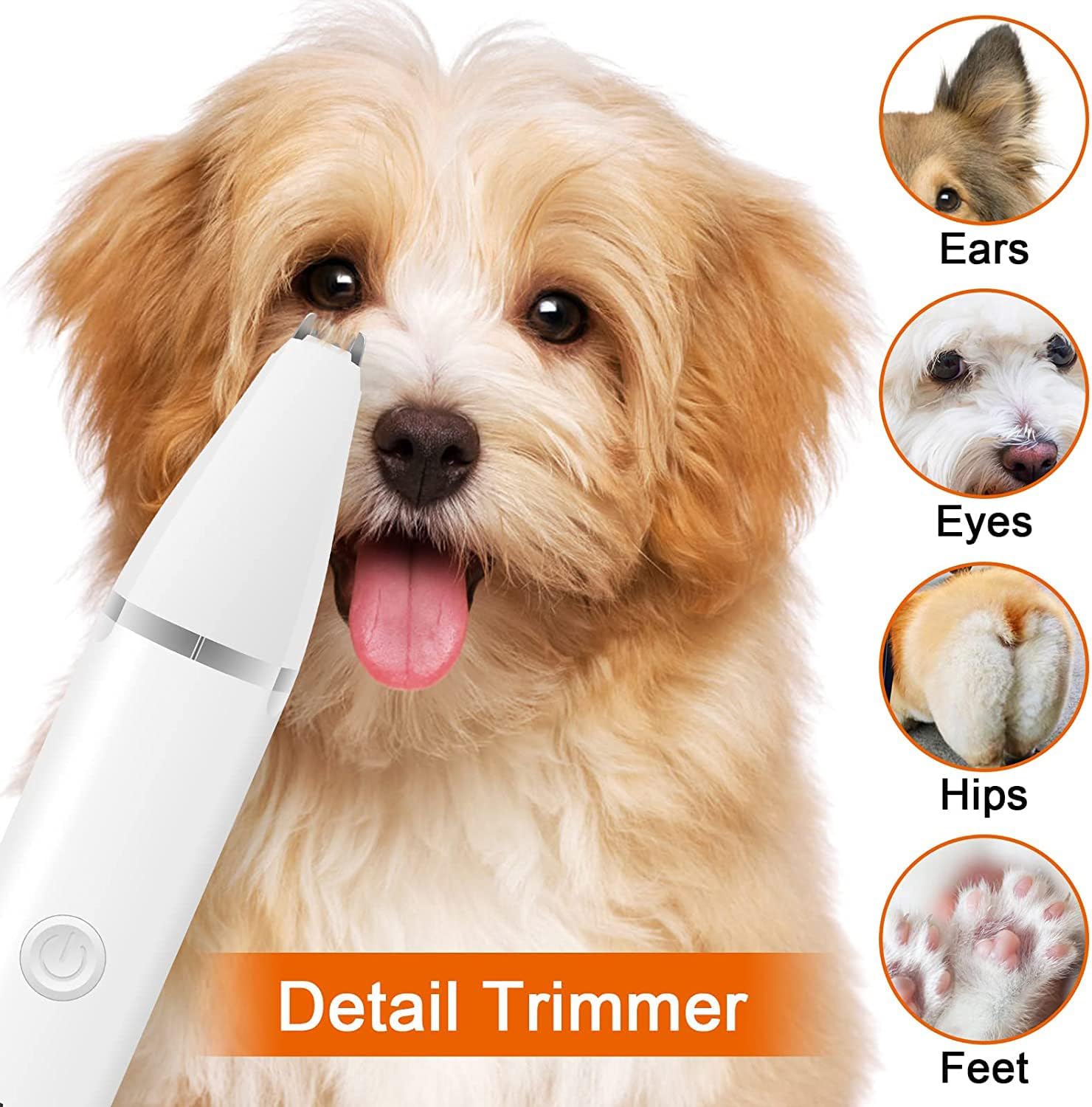 Veeconn Dog Clippers Grooming Kit Hair Clipper-Low Noise Paw Trimmer- Rechargeable - Cordless Quiet Nail Grinder Shaver for Cats and Other Pets - Image 5