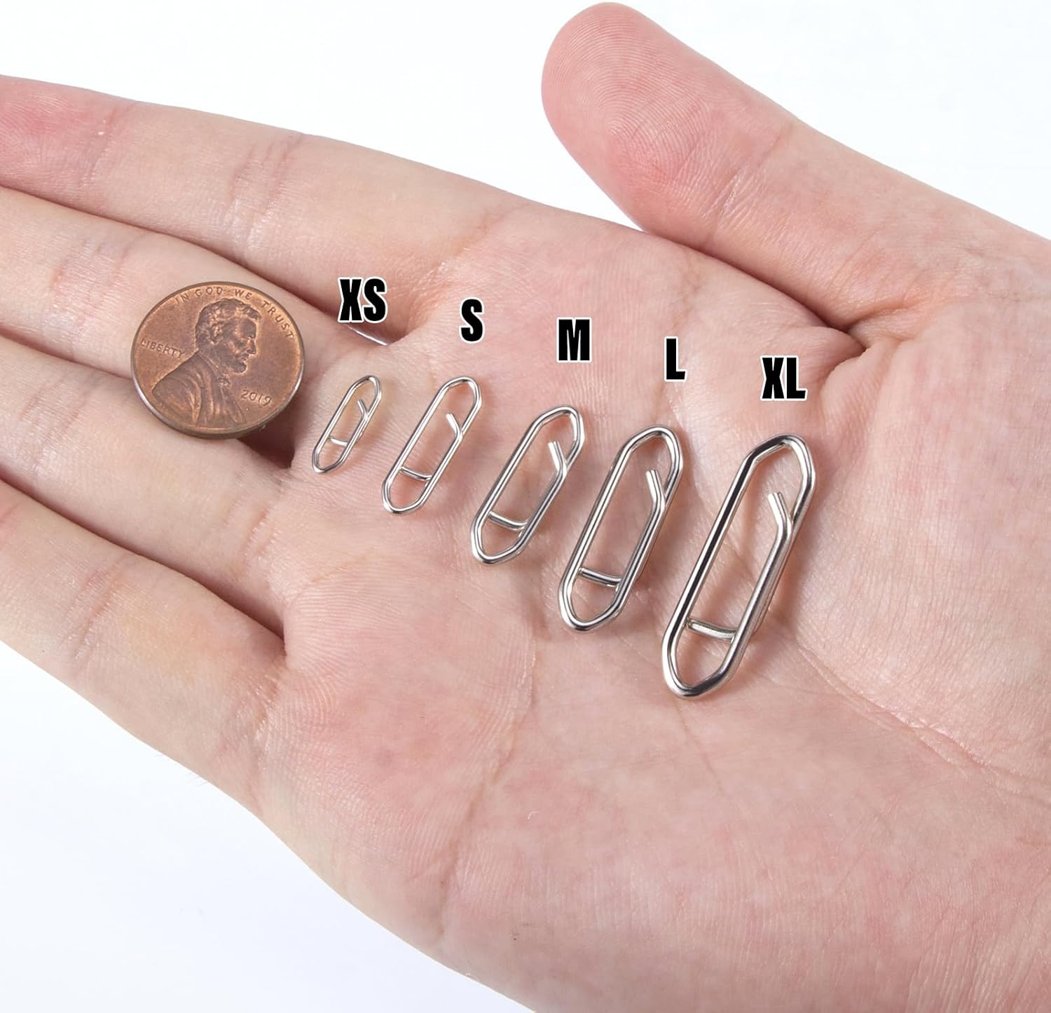 Alwonder 50-Pack Fishing Power Speed Clips, High Strength Stainless Steel Speed Clip for Fishing Lure Quick Change, Freshwater Saltwater Crankbait Popper Lures Quick Snap Connector Tackle - Image 7