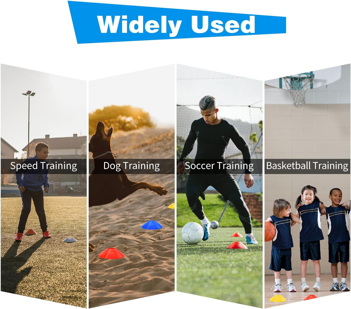 25/50/100pcs Disc Cones, Agility Soccer Cones with Carry Bag and Holder, Soccer Cones for Sports Training, Football, Soccer, Basketball, Coaching, Practice Equipment, 5 Color - Image 5