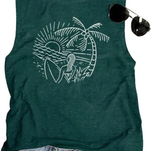 Girls Trip Tank for Women Coconut Tree Graphic Print Summer Workout Sleeveless O Neck Tank Top