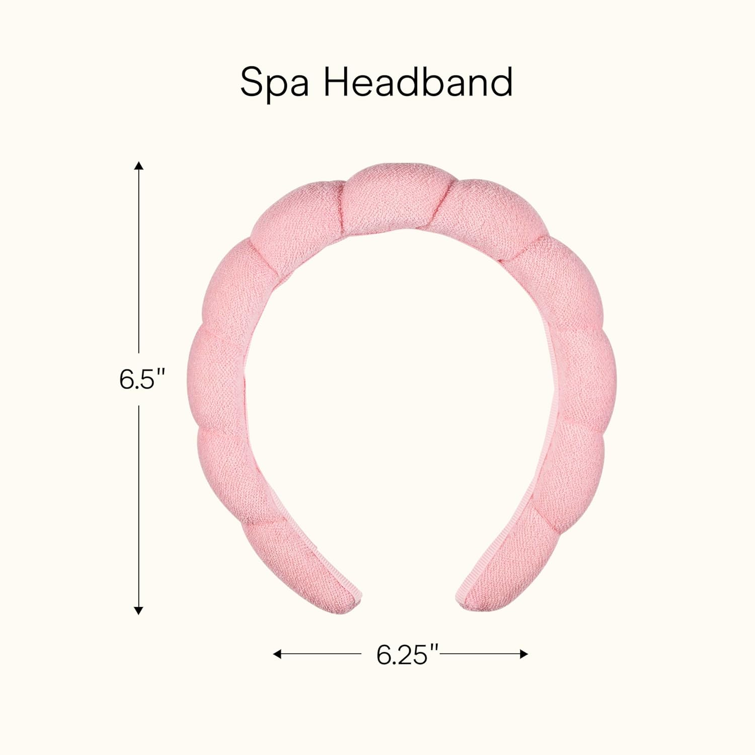 Conair Spa Makeup and Face Washing Headband, Pink Bubble Design, 1 Count, Ultra-Absorbent Microfiber Headband for Washing Face, Soft Terry Cloth, No-Squeeze, No-Pull Band Gentle on Hair and Head - Image 6