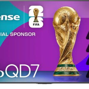 Hisense 75″ QD7 Mini-LED 4K Smart Fire TV – QLED, 144Hz, HDR10+, Dolby Vision/Atmos, Game Mode Pro, Alexa Built-in (75QD7QF)