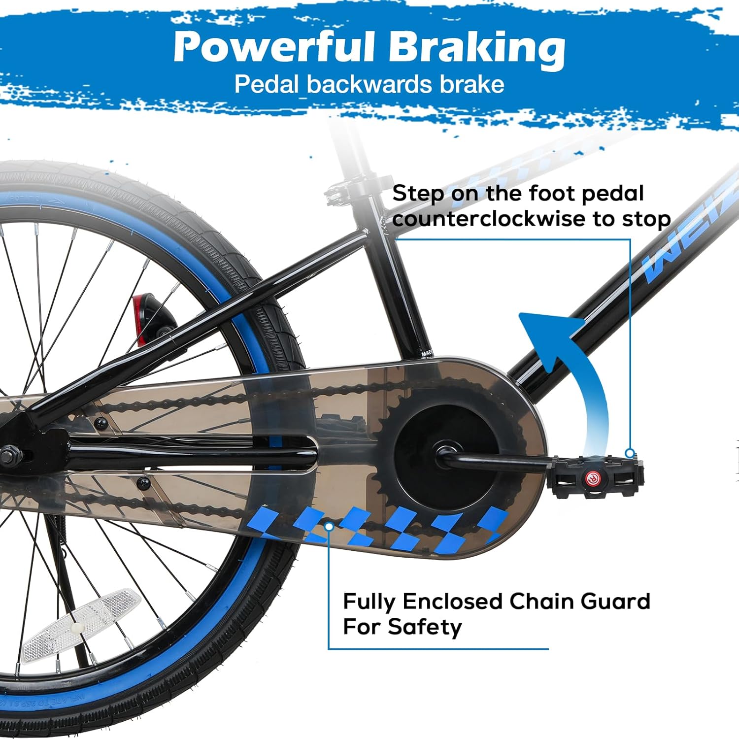 WEIZE Kids Bike, 16 20 Inch Children Bicycle for Boys Girls Ages 4-12 Years Old, Rider Height 41-62 Inch, Coaster Brake, Multiple Color Options - Image 3