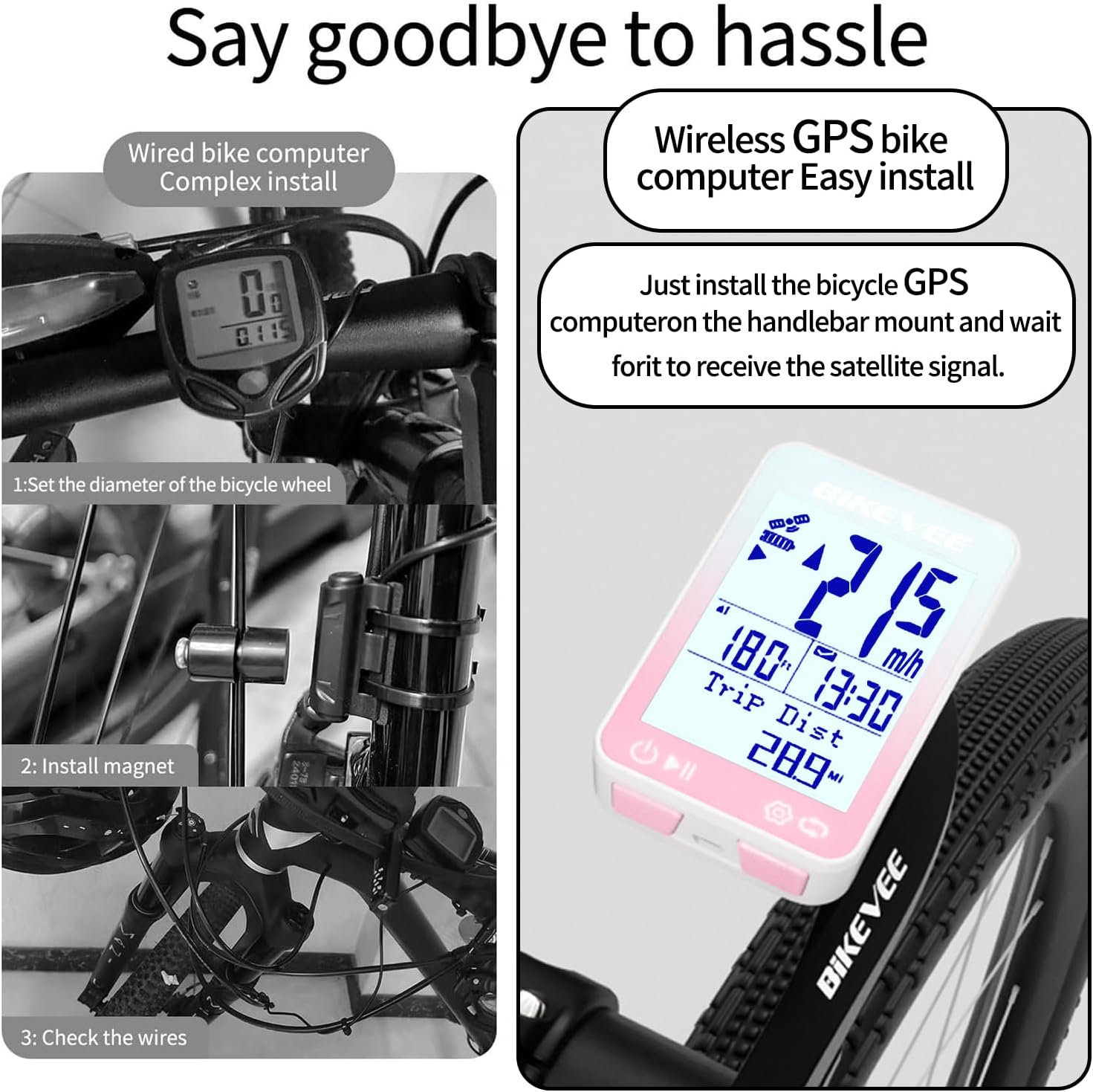 GPS Speedometer & Odometer - Wireless Bike Computer, Auto Start/Stop, Auto Backlight, IPX7 Waterproof, 2.4" LCD, Cycling Tracker in MPH & KM/H - Image 3