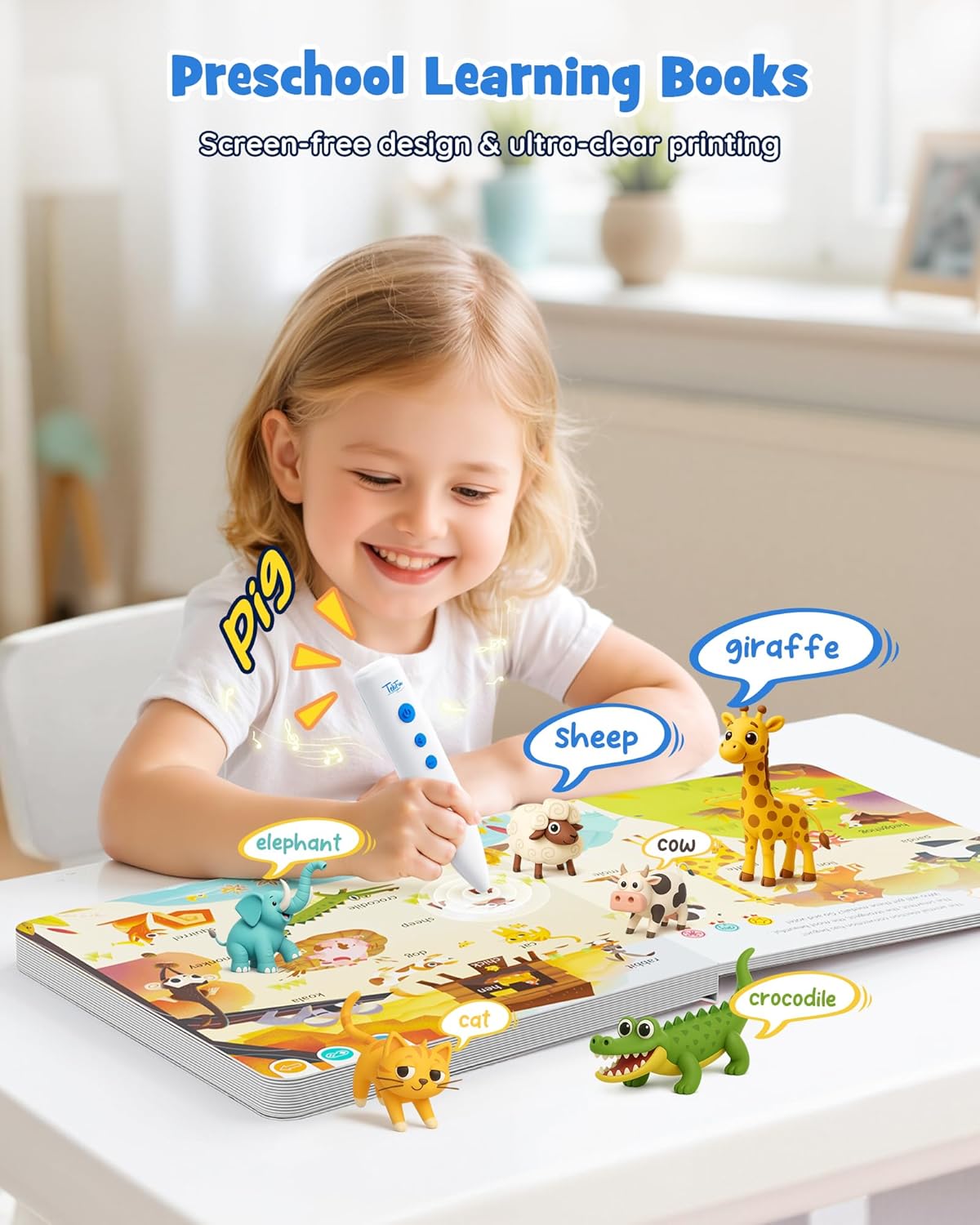 TEKFUN Learn to Read Words Books with Talking Pen, Educational Autism Sensory Toys for Kids, 500+ Learning Activities, Toddler Birthday Gifts for Boys Girls Ages 1-6 - Image 2