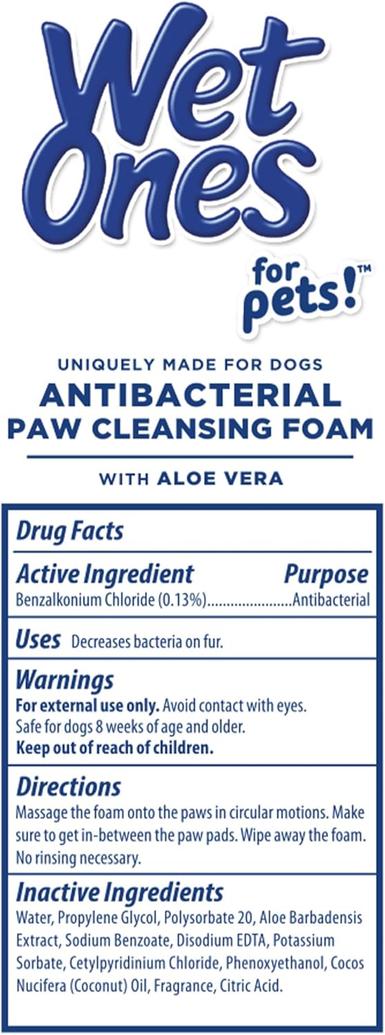Wet Ones for Pets Antibacterial Dog Paw Cleaner with Built-in Scrubber Brush, Tropical Splash Scent - Foaming Cleanser for Dog Paws - Paw Washer & Grooming Care, 5 Ounce - Image 9