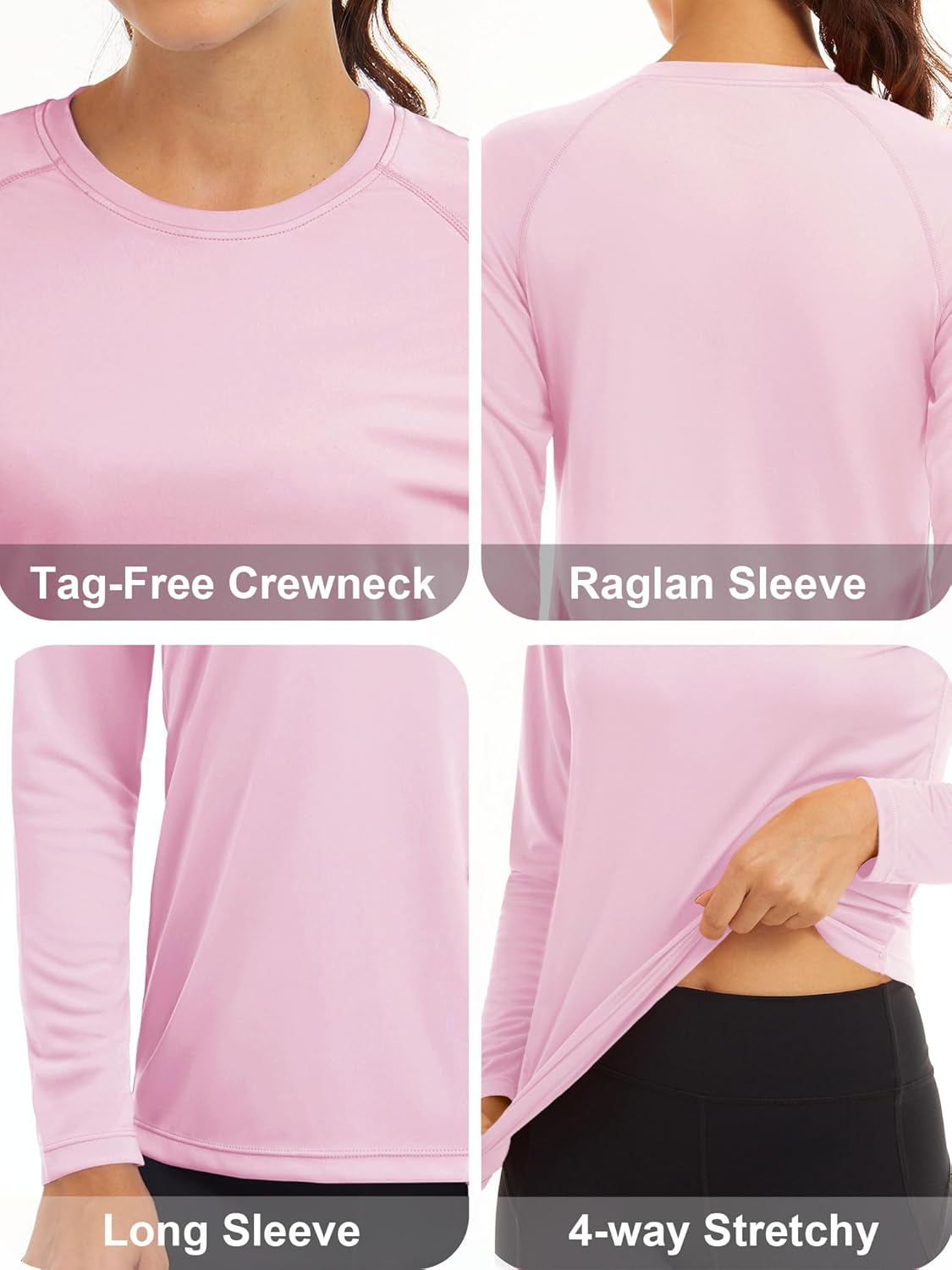 MAGCOMSEN Women's Long Sleeve Shirts UPF 50+ Sun Protection Shirts for Hiking Fishing Workout Rash Guard - Image 4