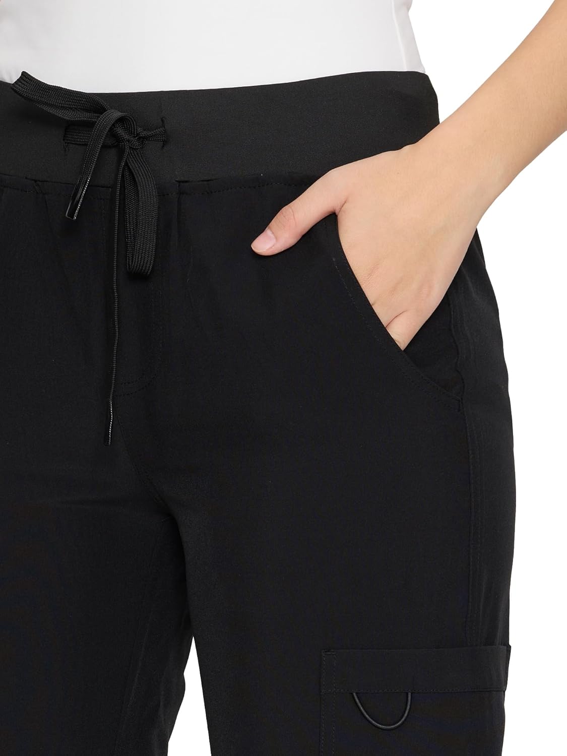 floralhue Women's Scrub Pants - Breathable & Soft Straight-Leg Pull-on Cargo Pant,Drawstring Bottoms with 3 Pockets - Image 7