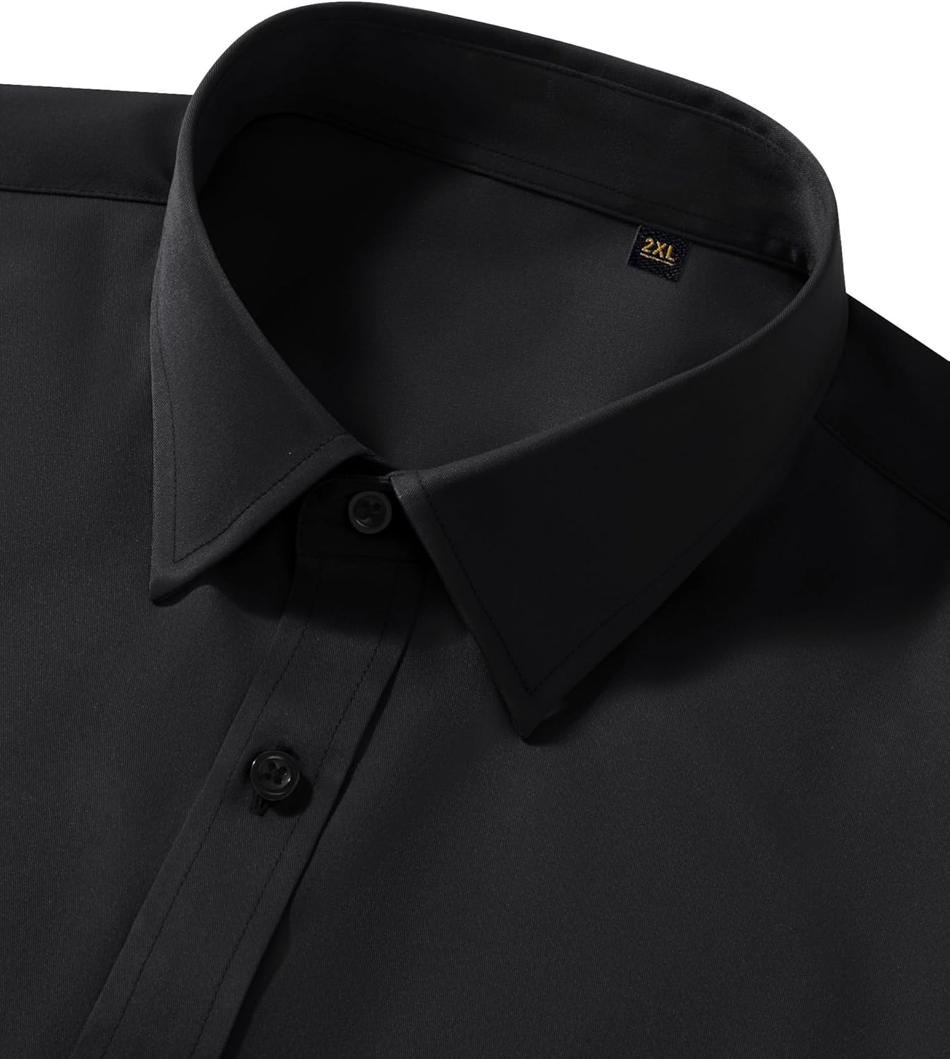 Men's Dress Shirts Long Sleeve Stretch Wrinkle Free Wedding Formal Business Button Down Shirt - Image 3