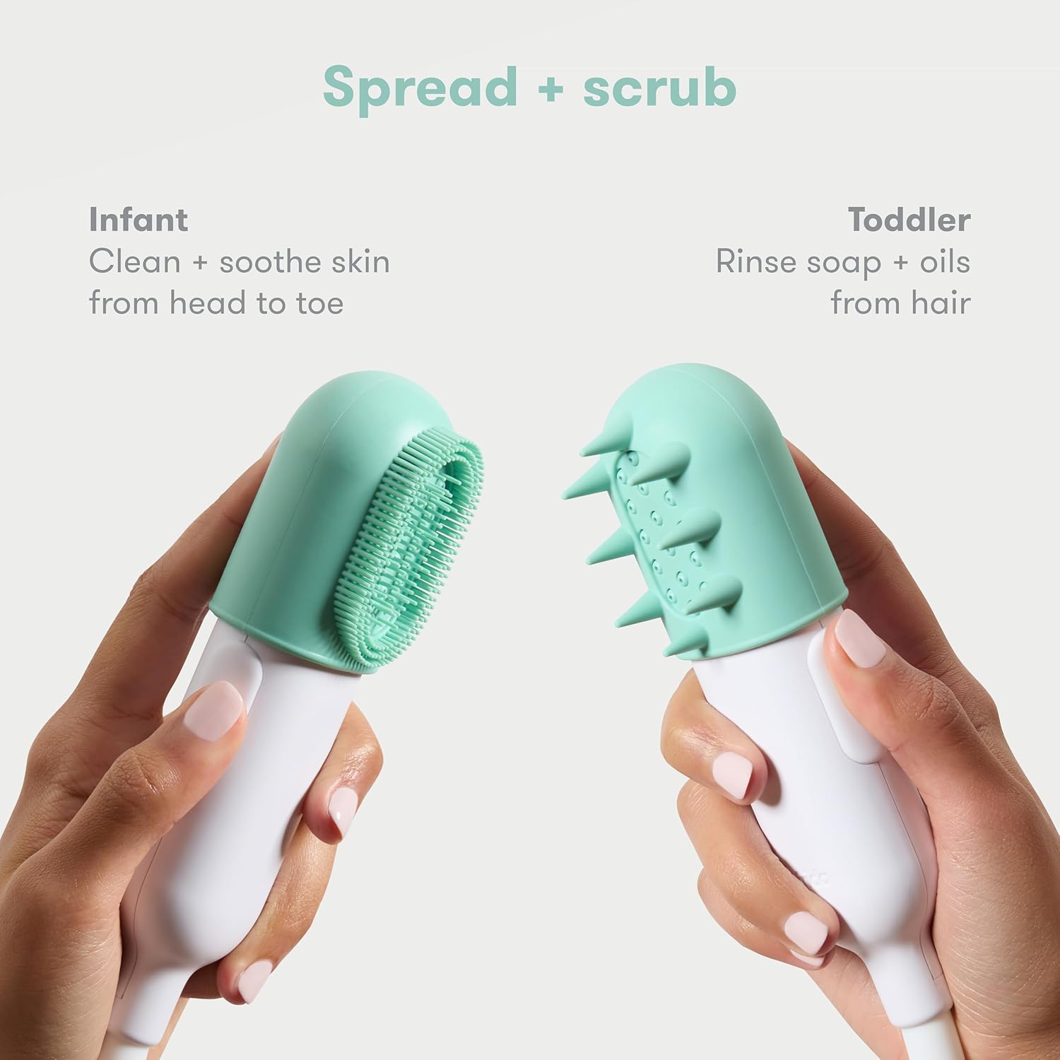 Frida Baby Control The Flow Bathtub Sprayer Attachment for Baby Bathtub, Shower Head with Scalp Massager, Control Waterflow with 2 Pressure Modes - Image 4