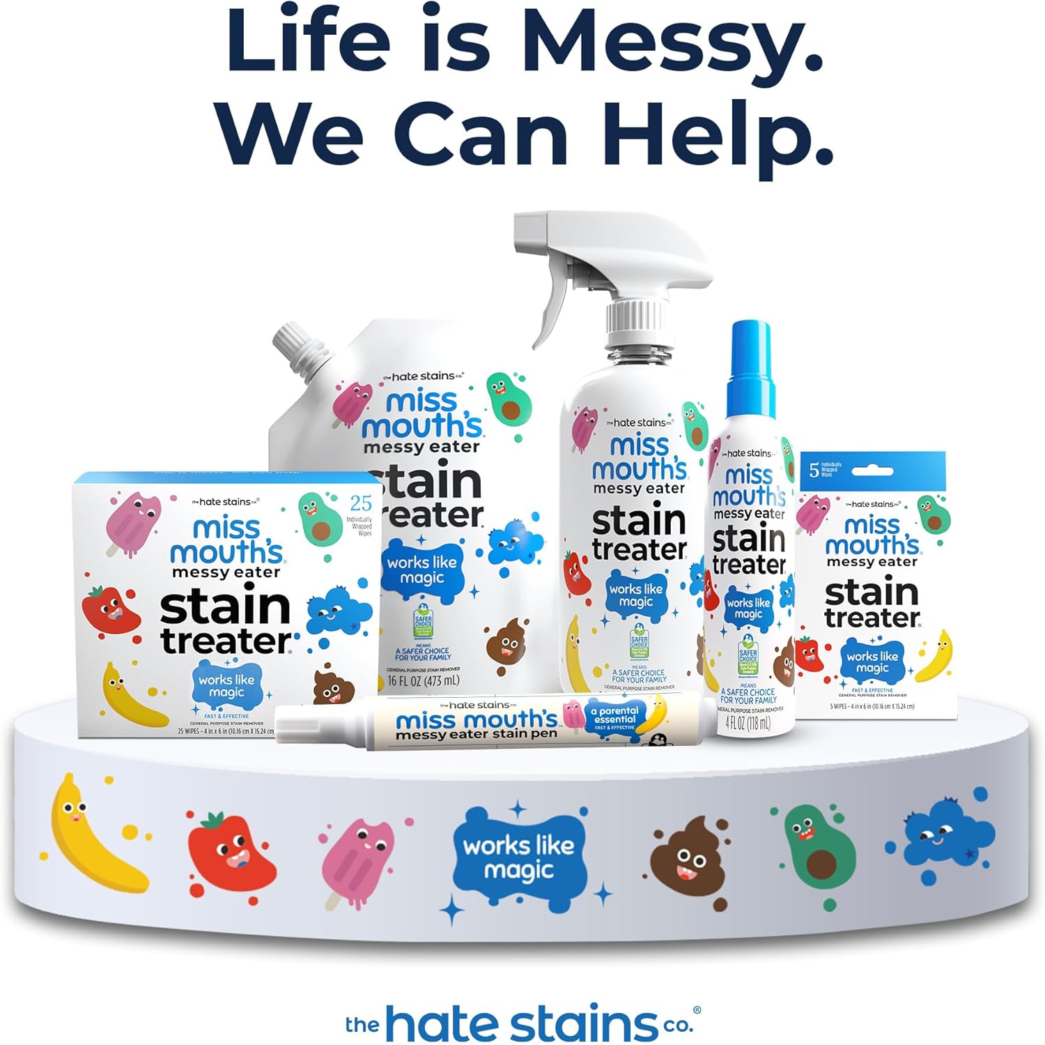 Miss Mouth's Messy Eater Stain Treater Spray - 16oz Stain Remover - Newborn & Baby Essentials - No Dry Cleaning Food, Grease, Coffee Off Laundry, Underwear, Fabric - Image 9