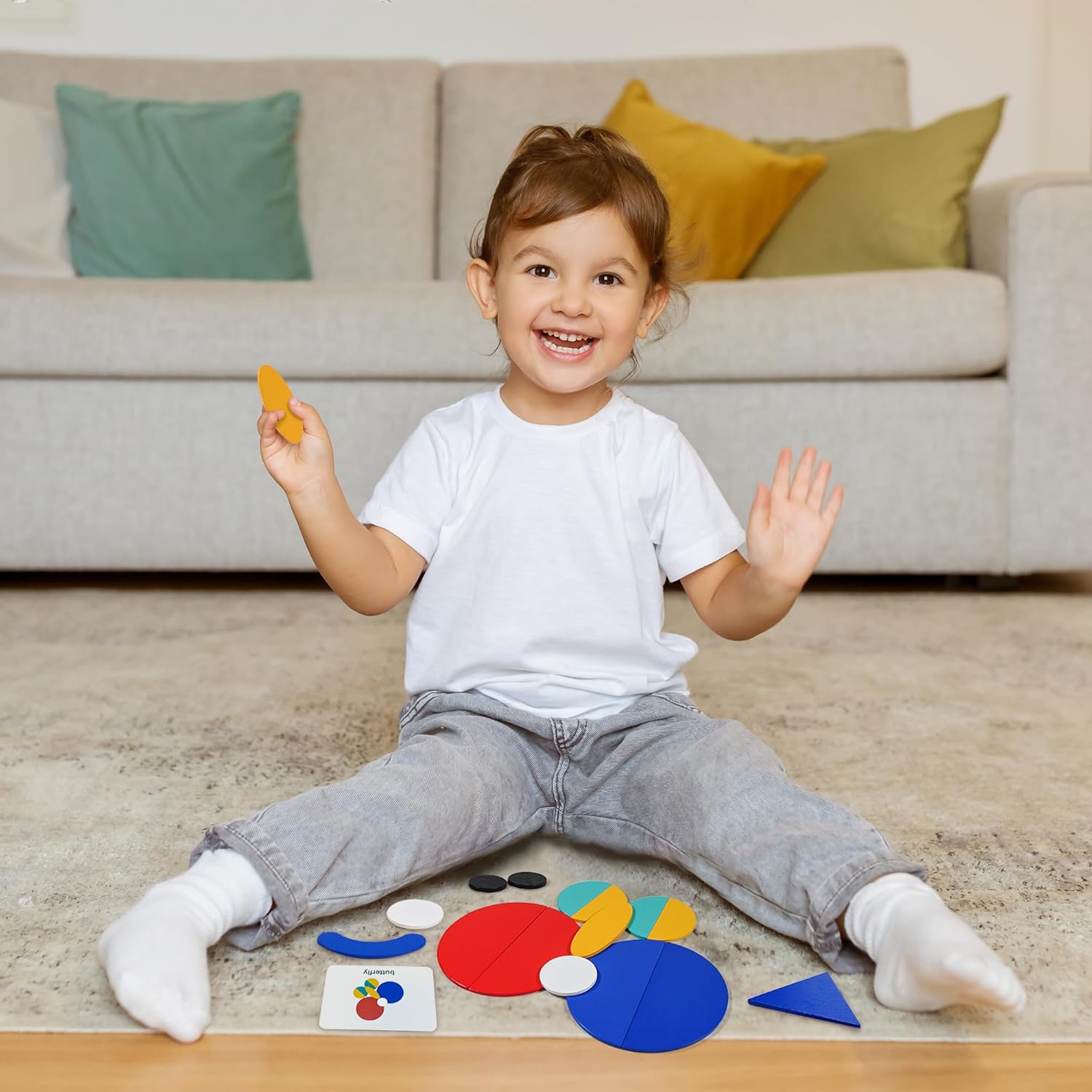 LiKee Open Ended Wooden Shape Puzzles (36 Blocks&60 Cards) for Toddlers 3+ Years Old, Montessori Development Toys Preschool Education Activity Travel Toy Board Games for Kids 4-8 Yrs - Image 6