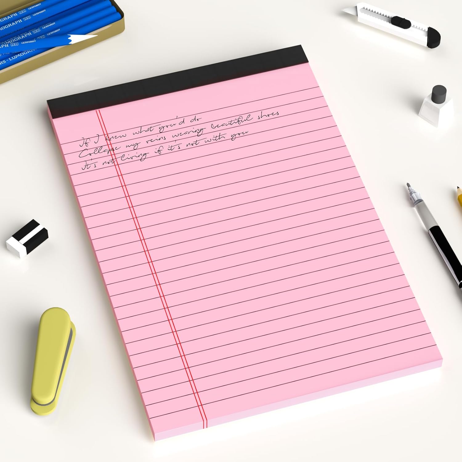 5pcs Small Note Pads 5x8 Notebook College Ruled Legal Pads Color Notepads 5 Pack Study Back Writing Pads 5 x 8 Perforated Narrow Ruled Pads of Paper for School & Office Supplies 30 Sheets/Pack - Image 7