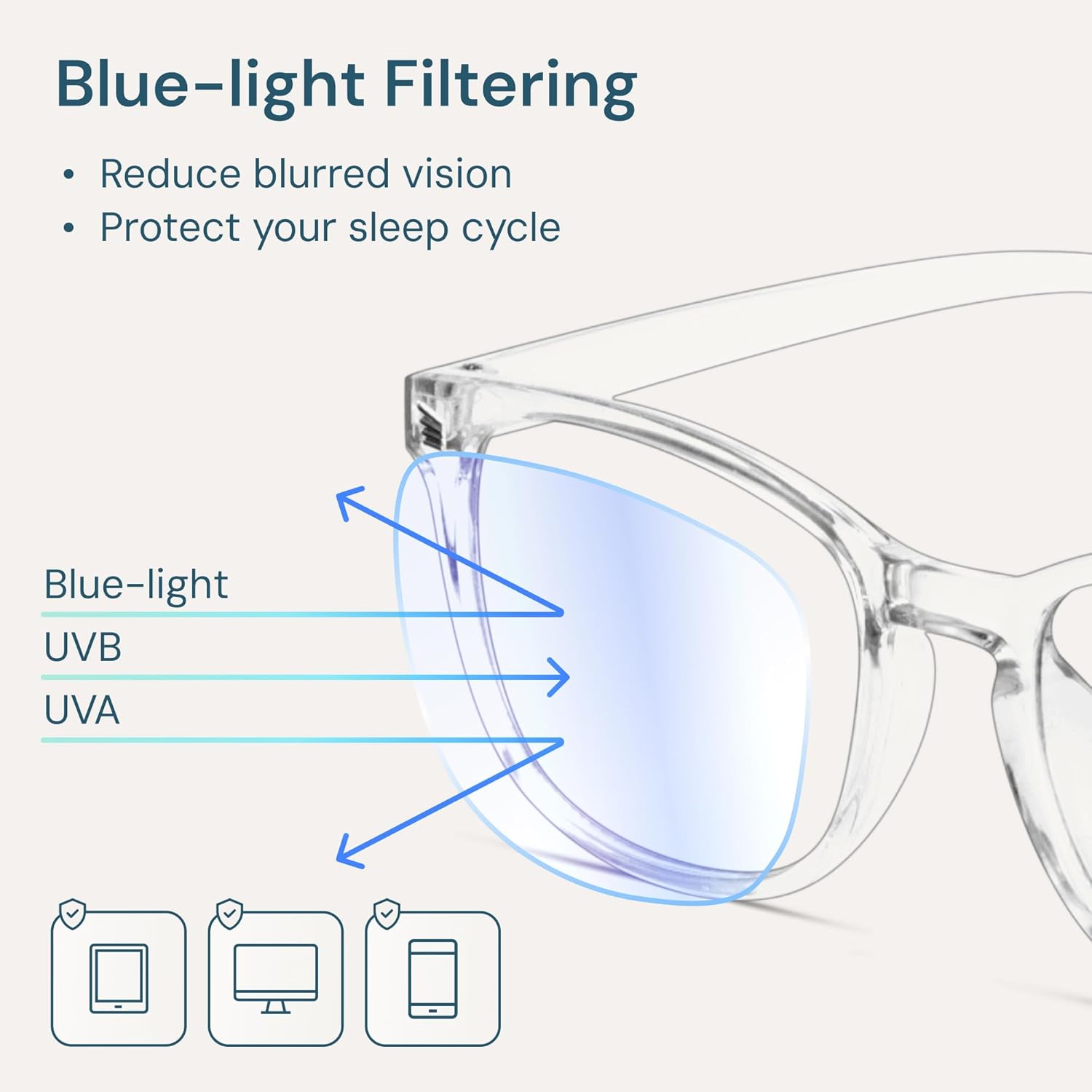 Gaoye Eyewear Frames for Men - Blue Light Blocking Square Glasses, Anti UV Ray Computer Gaming, Blue Blockers for Women - Image 3