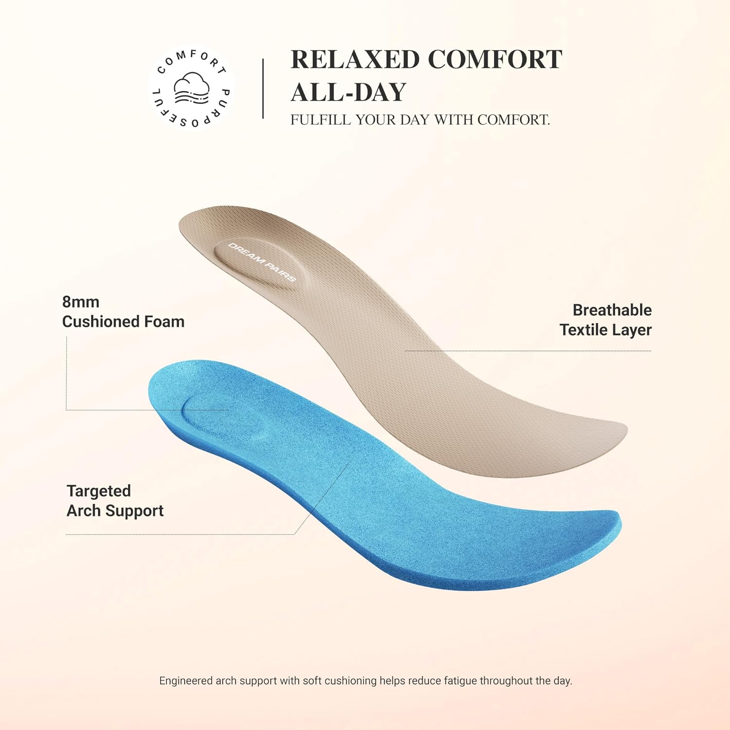 DREAM PAIRS Women's Ballet Flats Dressy Arch Support Wide Toe Box Knit Flats Comfortable Round Toe Slip On Travel Work Business Office Barefoot Shoes - Image 5