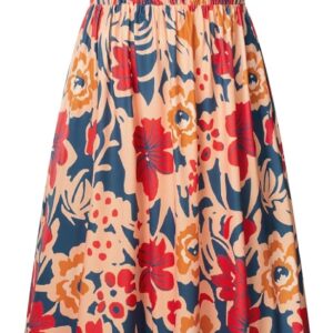 GRACE KARIN Summer Dresses for Women 2026 Vacation,Smocked Floral Maxi Dress,Boho Beach Sundress with Pocket Fashion Clothing